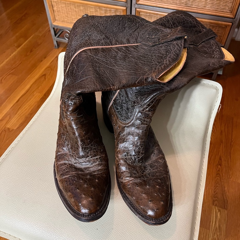 Rod Patrick ostrich boots size 9.5 great shape